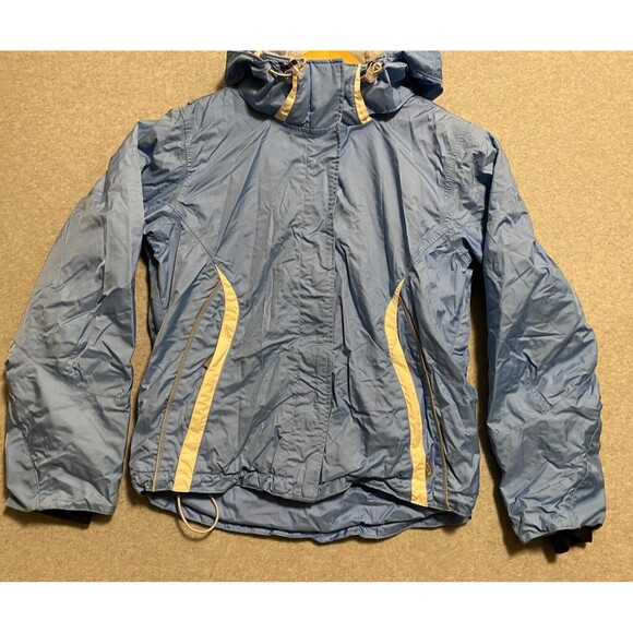 Obermeyer Alt3 Ski Jacket Women Large Blue Hydroblock Fusion Weather X4 Full-Zip - Picture 1 of 16